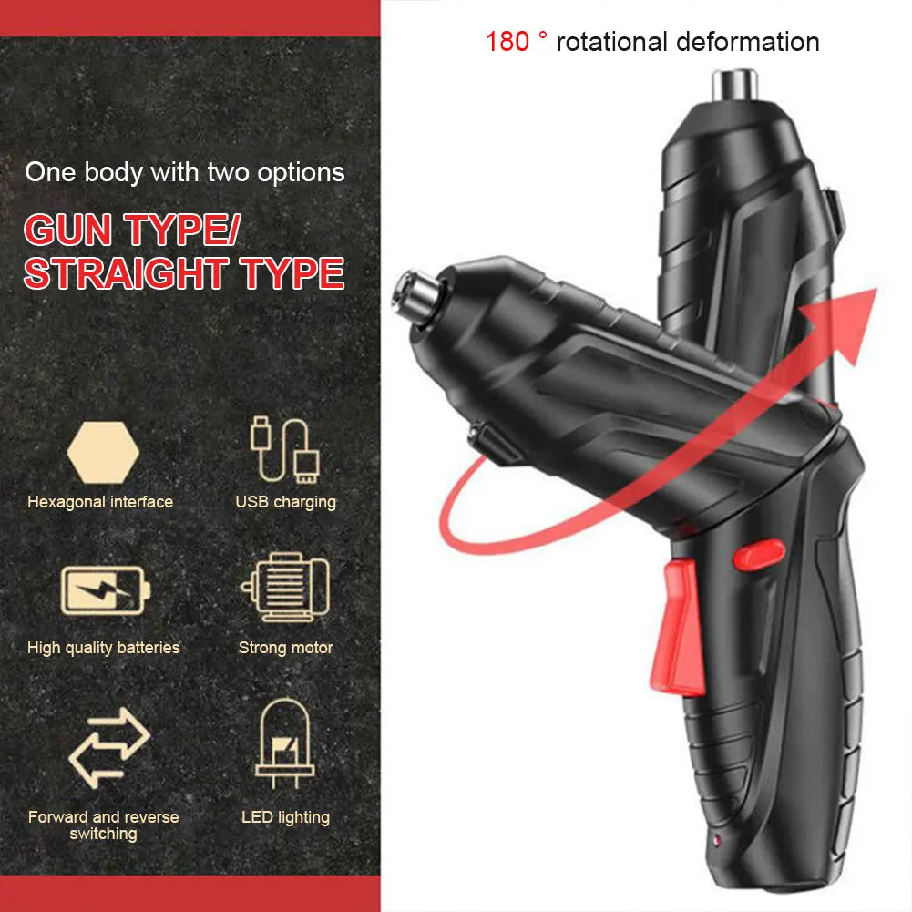 Portable Cordless USB Charging Mini Electric Screwdriver Automatic Screwdriver Hand Drill Wrench Electric Tools